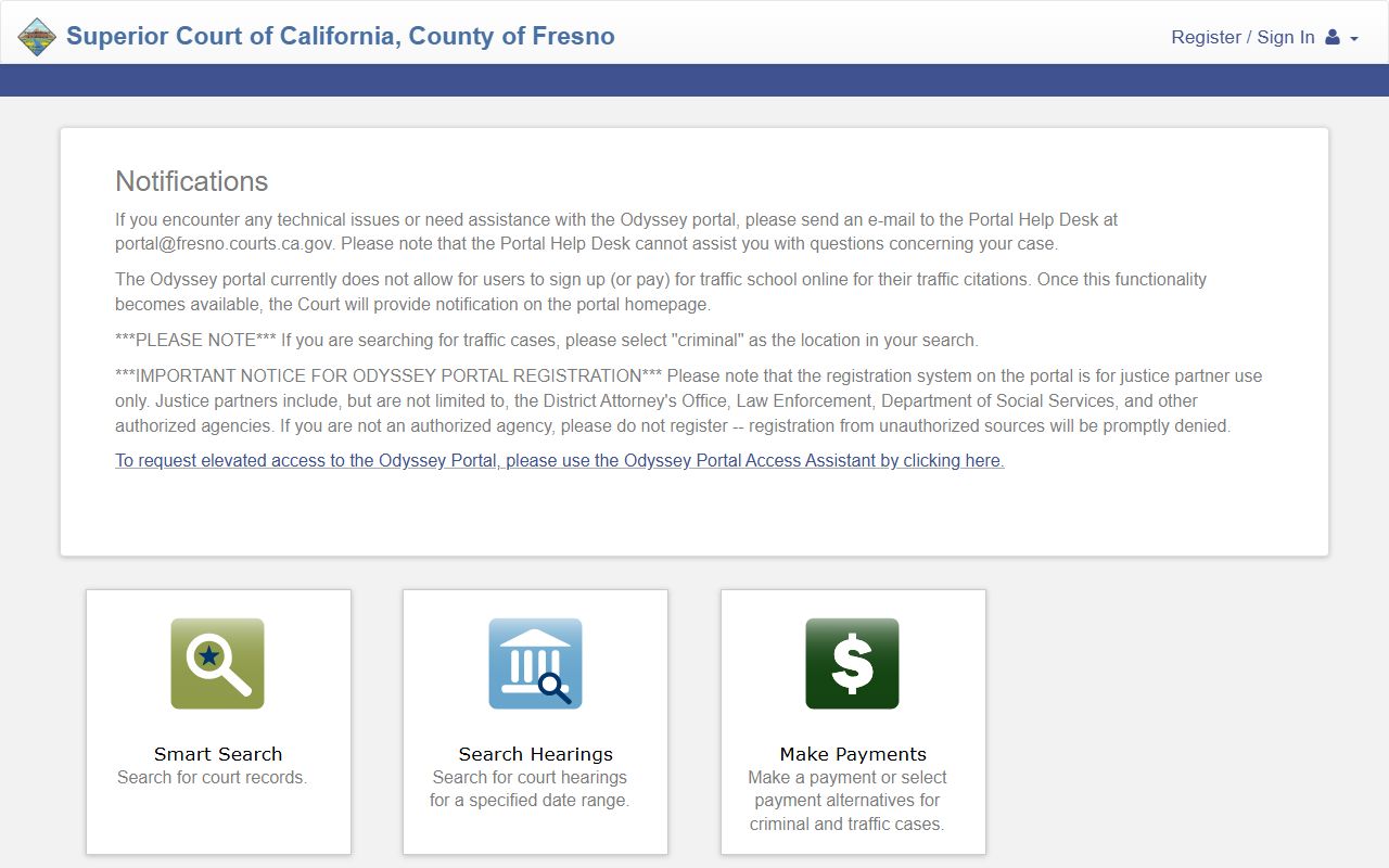 Fresno County Superior Court online portal